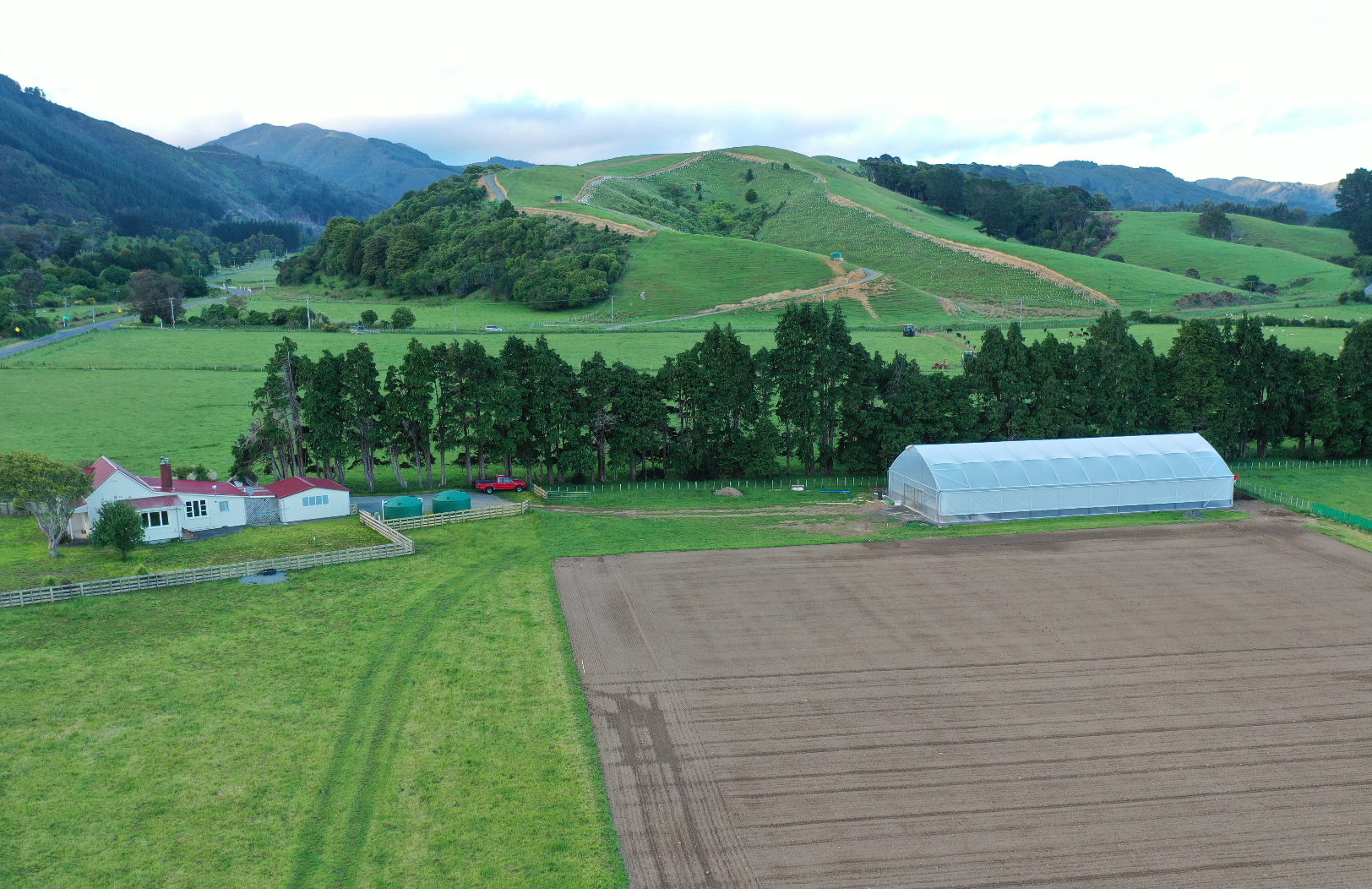 The Mangaroa Farms Greenhouse Goes Up