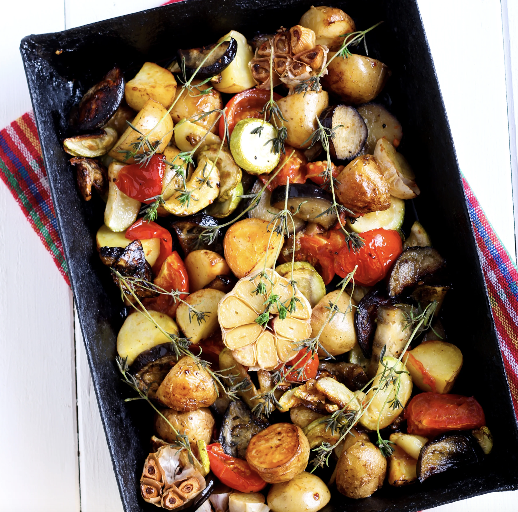 Roasted Roots & Halloumi Traybake